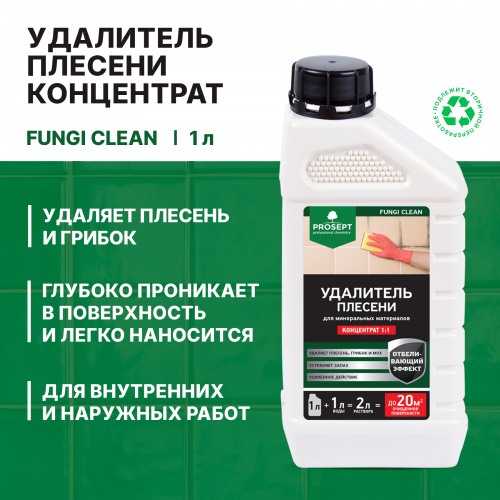 Удалитель плесени 1 л (1:1) концентрат до12 м² PROSEPT FUNGI CLEAN (12)