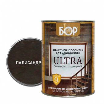 Защитная пропитка для древесины ПАЛИСАНДР 0,75 кг Ultra БОР (14)