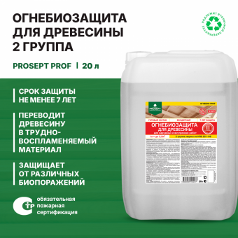 ОГНЕБИО PROF 2 группа 20л бесцветный до 70 м² PROSEPT