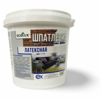 Шпатлёвка латексная 1,5 кг ECOLUХ (6)