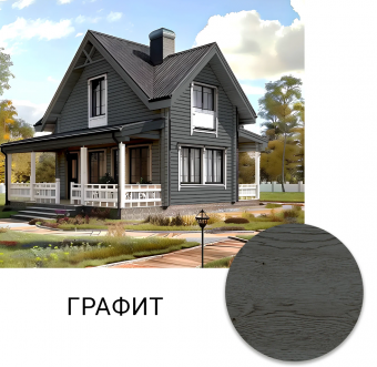 1Защитный состав для дерева KRASULA Графит 10 л