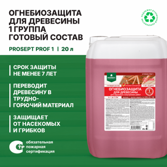 ОГНЕБИО PROF 1 группа 20л КРАСНЫЙ до 70 м² PROSEPT