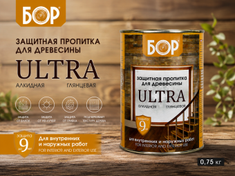 Защитная пропитка для древесины КАЛУЖНИЦА 0.75 кг Ultra БОР