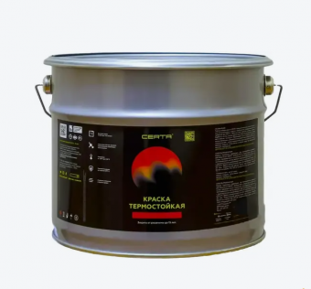 Эмаль термо ЧЕРНАЯ  4 кг 1200°С (RAL 9004) ЦЕРТА , шт