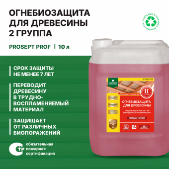 ОГНЕБИО PROF 2 группа 10л КРАСНЫЙ до 35 м² PROSEPT
