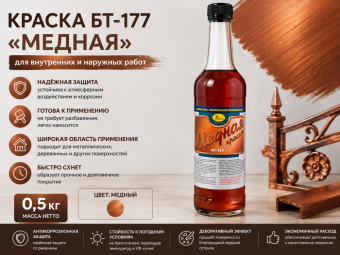 Краска НОВБЫТХИМ БТ-177 Медная