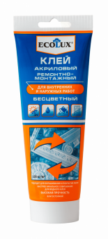 Клей Акриловый Ремонтно-Монтажный бесцветный 200 мл ECOLUX (12)