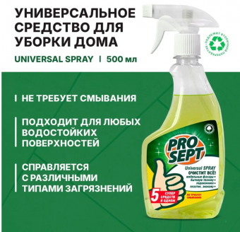 Универсальное моющее и чистящее средство. Готовое к применению. 0,5л Universal Spray  