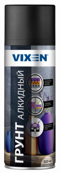 Аэрозольная грунтовка алкидная Черная 520 мл VIXEN (12)