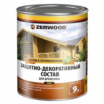 ЗАЩИТНО-ДЕКОРАТИВНЫЙ СОСТАВ ZDS белый  3 л (4) ZERWOOD