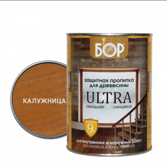 Защитная пропитка для древесины КАЛУЖНИЦА 0.75 кг Ultra БОР (14)