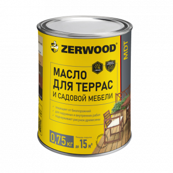 Масло для террас ZERWOOD MDT  (дуб) 0,75л 14 уп