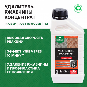Удалитель ржавчины 1 л (1:2) концентрат до30 м² PROSEPT RUST REMOVER (12)