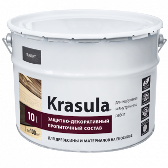 Защитный состав для дерева KRASULA Графит RAL 7024 10 л