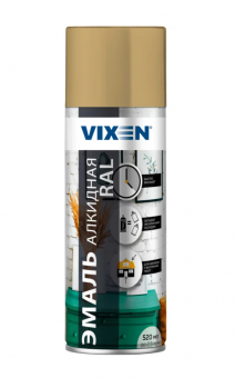 Аэрозольная эмаль акриловая высокоглянцевая Бежевый (RAL 1001) 520 мл VIXEN (12)