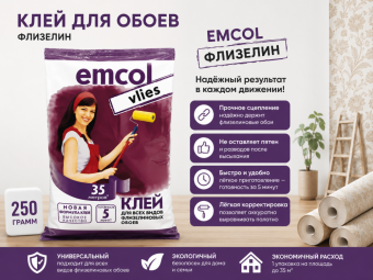 Клей для обоев EMCOL Флизелин 250 гр