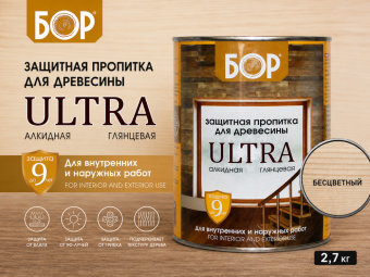 Защитная пропитка для древесины БЕСЦВЕТНЫЙ 2,7 кг