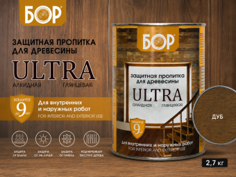 Защитная пропитка для древесины ДУБ 2,7 кг Ultra БОР